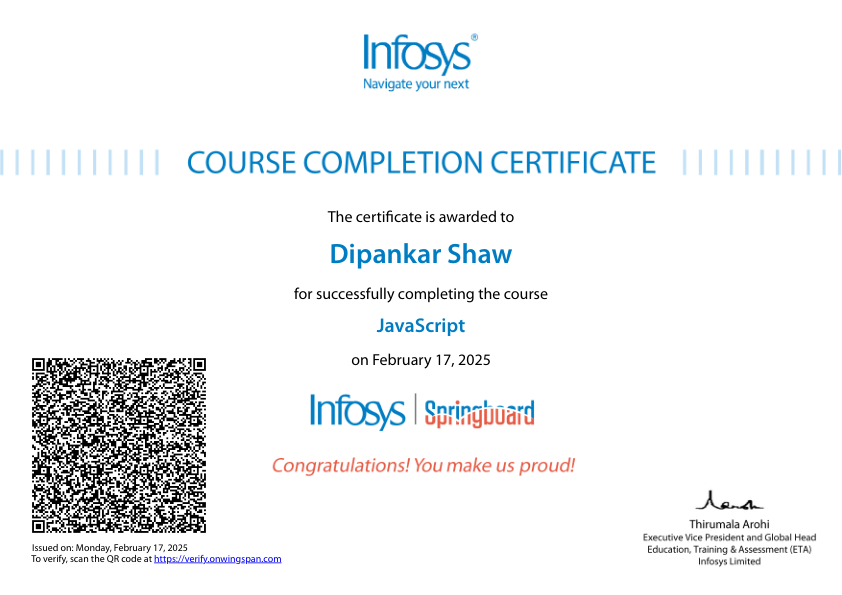 JavaScript Certificate