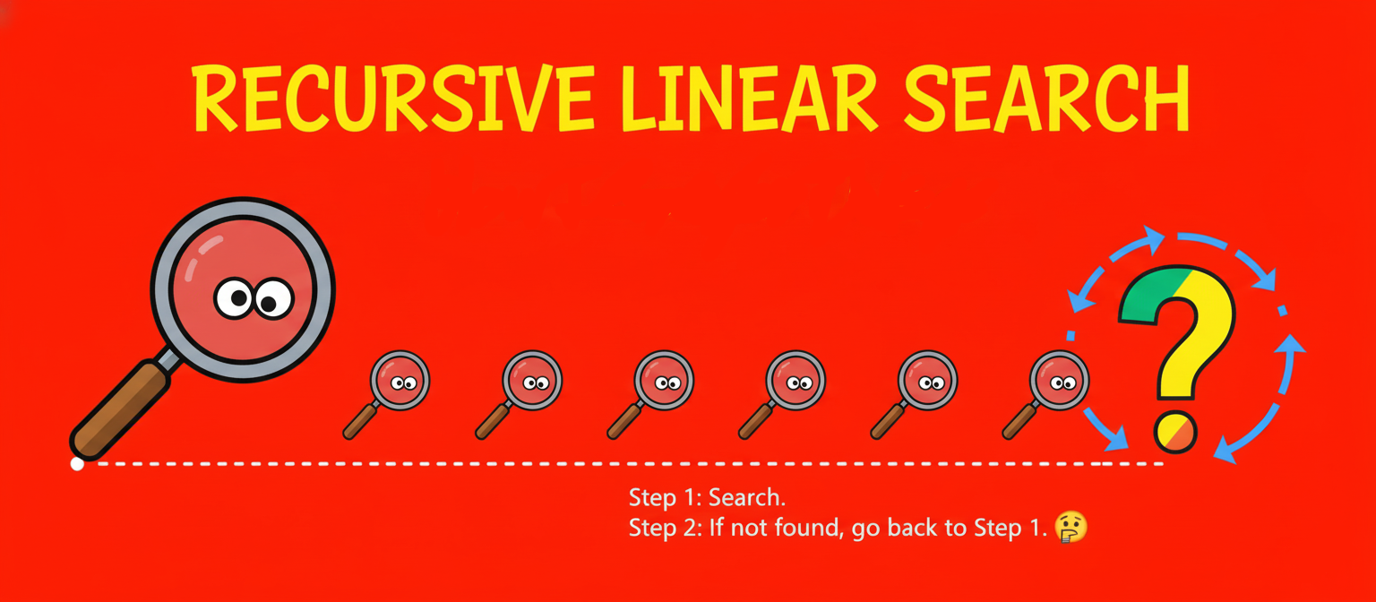Cover image for Let's do linear search recursively